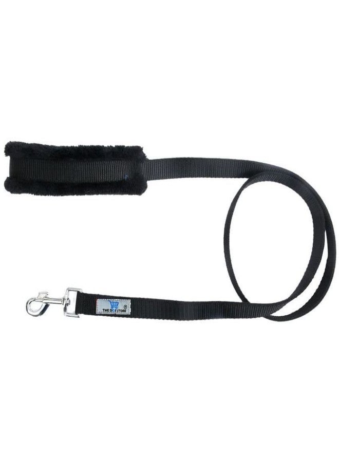 THE DDS STORE Nylon Collar and Leash with Soft Fur, Pet Dog Soft Padded Nylon Dog Collar & Leash -2 Piece Set (Medium, Black) - Image 5